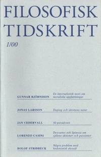 Filosofisk tidskrift nr 1/2000.
