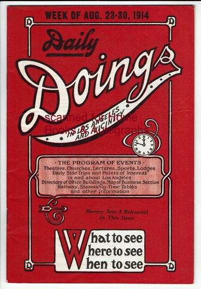 Daily Doings in Los Angeles and Vicinity: Volume 8, Number 29: August 23-30, 1914