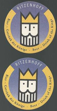 SET OF TWO RITZENHOFF BY MICHAEL SIEGER BEER MATS/COASTERS