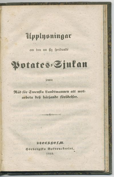 Upplysningar om den nu sig spridande…