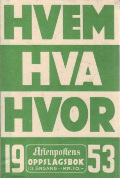 Hvem Hva Hvor 1953