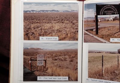 [VERNACULAR PHOTO ALBUM]. [WYOMING]. "Photographs on the Wind River Indian Reservation, Wyoming Showing Agricultural, Hydrologic, and Topographic Features. October 31 to November 1, 1980