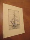 Original Etching "Outward Bound", By Stanley Harrod