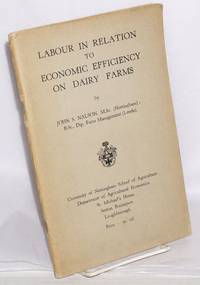 image of Labour in Relation to Economic Efficiency on Dairy Farms