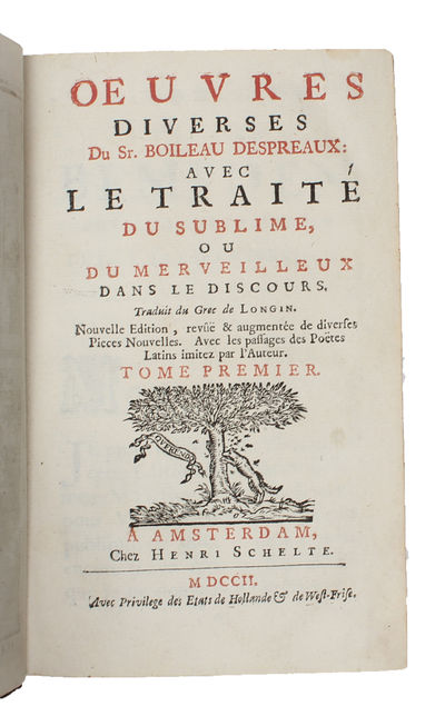 Oeuvres Diverses (...) Avec Le Traité du Sublime, ou du Mervelleux Dans le Discours. (photo 3)