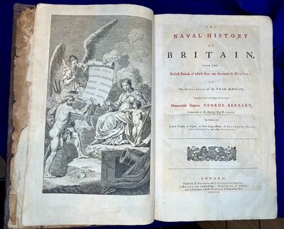 The naval history of Britain, from the earliest periods of which there are accounts in history, to the conclusion of the year MDCCLVI. Compiled from the papers of the late honourable Captain (...), Commander of His Majesty's ship Windsor. And illustrated with a great number of figures, on folio copper-plates, of sea charts, heads, engagements, and other subjects. (photo 1)