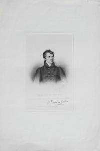 Finely-engraved portrait of James Fenimore Cooper (lived 1789 - 1851), the first major American novelist.