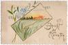 Original Watercolor Easter Greeting with Watercolor Silk Book Mark