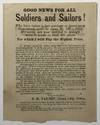 Send for a Copy of the New Pension Law. Ho! for Texas! The Lone Star State! Where Lands Are Cheaper Than in Any Other State... [printed with]: Good News for All Soldiers and Sailors! Who Have Taken a Less Amount of Land as a Homestead Prior to June 22, 1874... [caption titles]