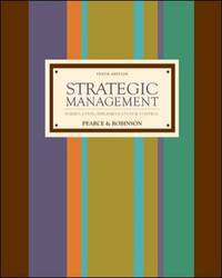 Strategic Management : Formulation, Implementation, and Control