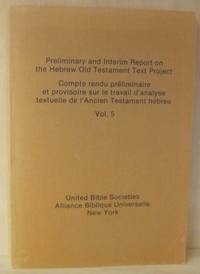 Preliminary and Interim Report on the Hebrew Old…