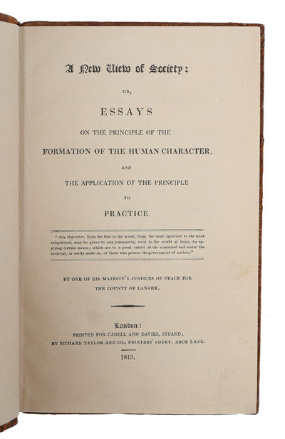 A New View of Society: Or Essays on the Principle…