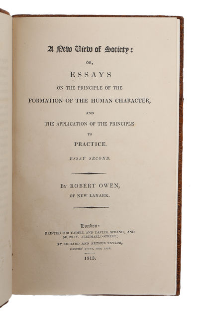 A New View of Society: Or Essays on the Principle of the Formnation of the Human Character, and the Application of the Principle to Practice.  - [FOUNDING SOCIALISM] (photo 4)