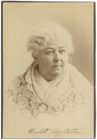 Signed Cabinet Card Portrait Photograph by Elizabeth Cady STANTON - Signed - 1880 - from Between the Covers- Rare Books, Inc. ABAA (SKU: 426018)