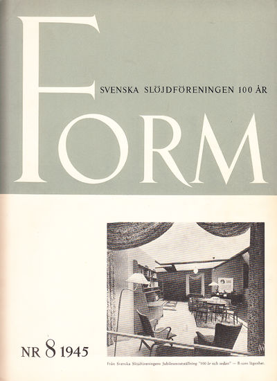 Form. Svenska Slöjdföreningens Tidskrift. Årg.…