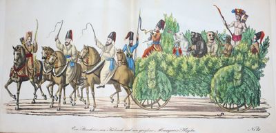 Die Öffentliche Maskerade in Bamberg Fastnachts Montage 1833 in kolorirten Abbildungen