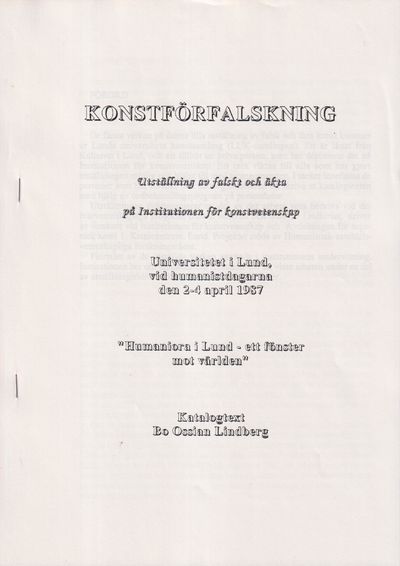 Konstförfalskning. Utställning av falskt och äkta…