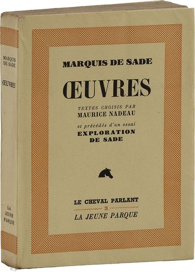 Sade Œuvres I pléiade Oeuvres Completes: 3 Bibliotheque de la Pleiade (French