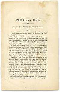 Point San Jose. Supplementary Brief. in Behalf of Claimants [caption]