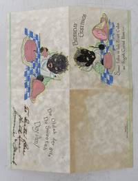 image of Vintage tan paper birthday card