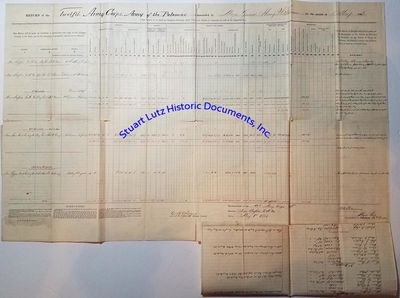 An Account Of The 12th Army Corps In The Battle Of Chancellorsville, Signed By 12th Commander Henry Slocum: The Rebel General T. J. Jackson Was Mortally Wounded Early In The Operations Of The Night Of The 2nd