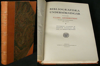 Bibliografiska undersökningar tillägnade Claes…