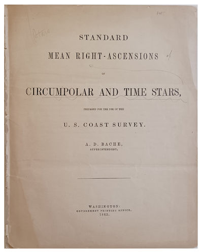 Standard mean right-ascensions of circumpolar and time stars, prepared for the use of the U.S. Coast Survey.