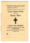 Union de Prieres etabile en la mission de Ste-Anne de Ristigouche [cover title]