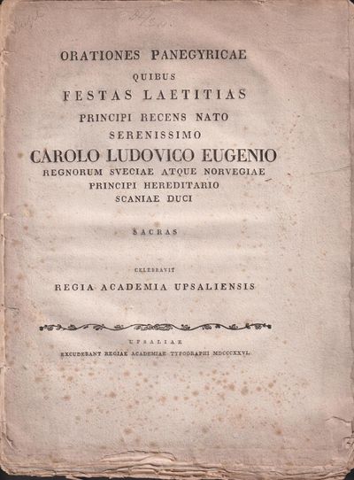 Orationes panegyricae quibus festas laetitias…