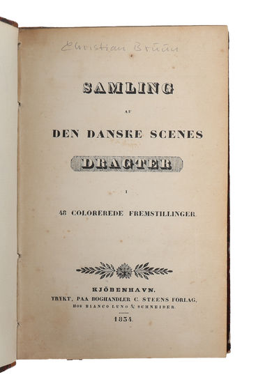 Samling af den danske Scenes Dragter i 48 colorerede Fremstillinger.  - [ONE OF ONLY A HANDFUL OF COPIES KNOWN] (photo 3)
