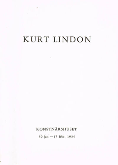 Konstnärshuset 30 jan.-17 febr. 1954.