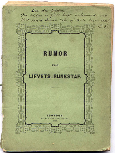 Runor från lifvets runestaf, affattade.