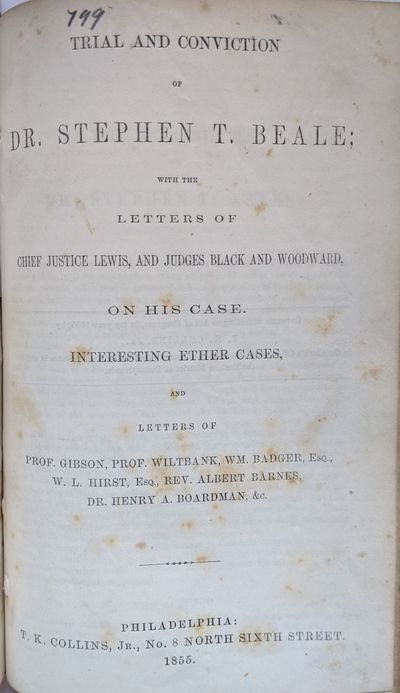 Supreme Court of Pennsylvania. Western District. Together 21 8vo. pamphlets. WITH: Two Trial Pamphlets of Stephen T. Beale and Doctor George Parkman