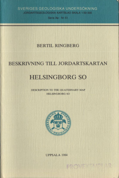 BESKRIVNING TILL JORDARTSKARTAN HELSINGBORG SO.