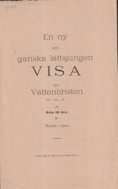En ny och ganska lättsjungen visa om…