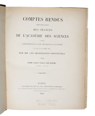 (Nine papers documenting the discovery of radioactivity, the discovery of Radium and Polonium:) 1. Becquerel: Sur les radiations émises par phosphorescence. 2. Becquerel: Sur les radiations invisibles émises par les corps phosphorescents. 3. Becq... (photo 2)