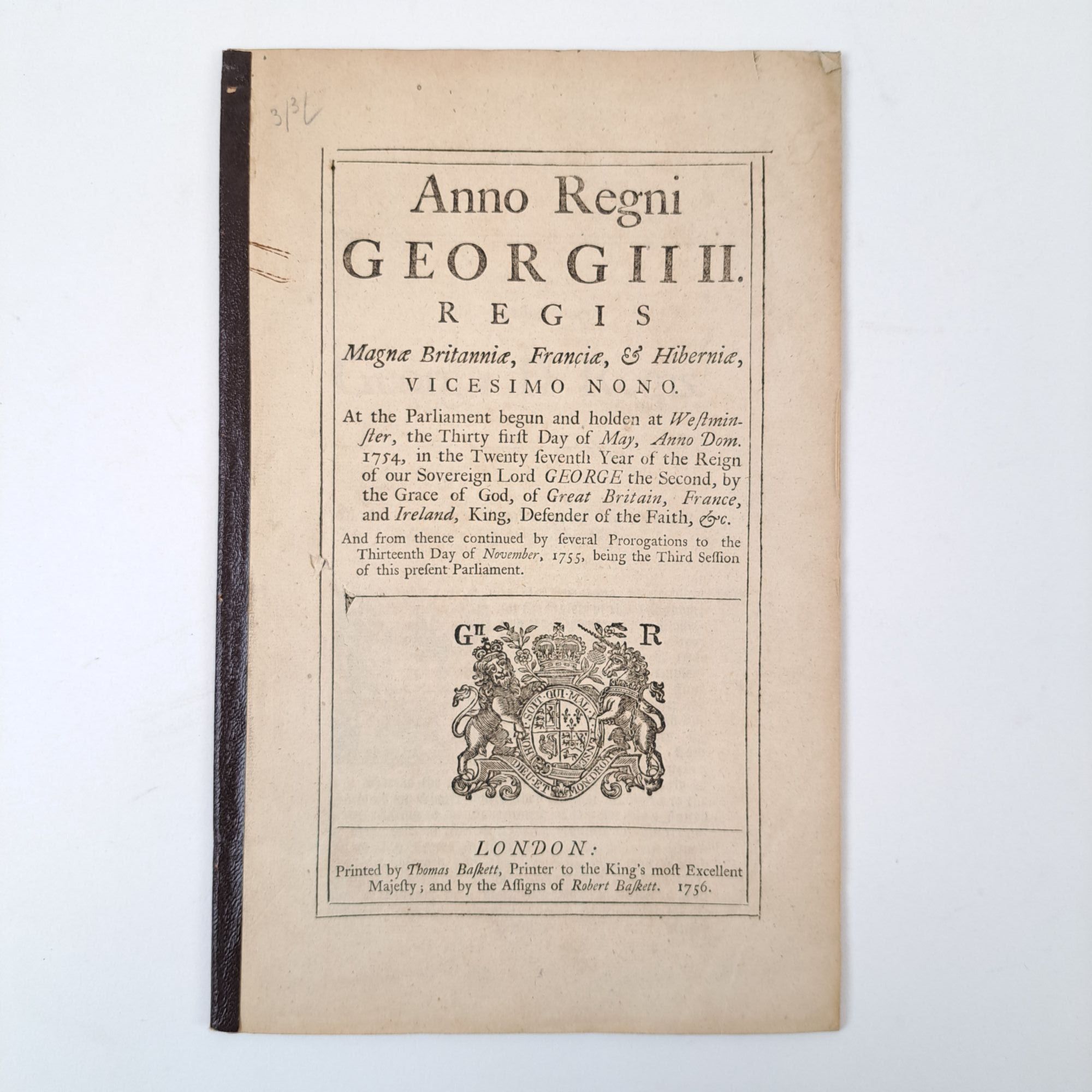 ANNO REGNI GEORGII II. REGIS MAGNÆ BRITANNIÆ, FRAN