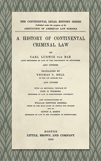 A History of Continental Criminal Law