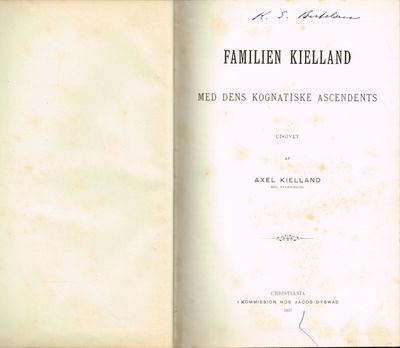 Familien Kielland med dens kognatiske ascendents.