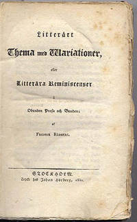 Litterärt thema med wariationer, eller litterära…