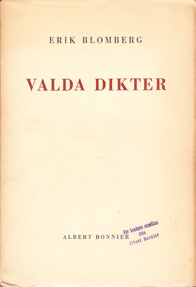 Valda dikter. [Utg. av] Albert Bonniers förlag.