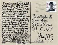 Mini Archive of Letters, Postcards, Musings, Photos, and Slides of Art (Especially in the Deseret Alphabet) by Utah Outsider Artist and Musician Bob Moss