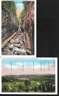 image of Views of Mt. Washington, NH on 2 White Bordered Postcards - ca. 1930s-40s
