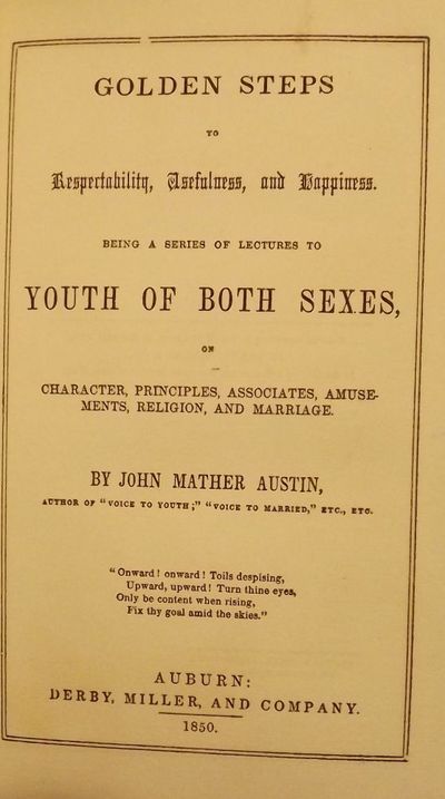 GOLDEN STEPS: LECTURES TO YOUTH OF BOTH SEXES