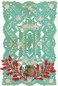 Winged Cupid Lace Paper for Valentine "My heart is thine