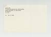 Exhibition card: Andre Cadere (16-30 April 1975)