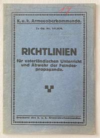 image of Richtlinien für vaterländischen Unterricht und Abwehr der Feindespropaganda