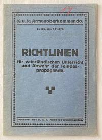 Richtlinien für vaterländischen Unterricht und Abwehr der Feindespropaganda