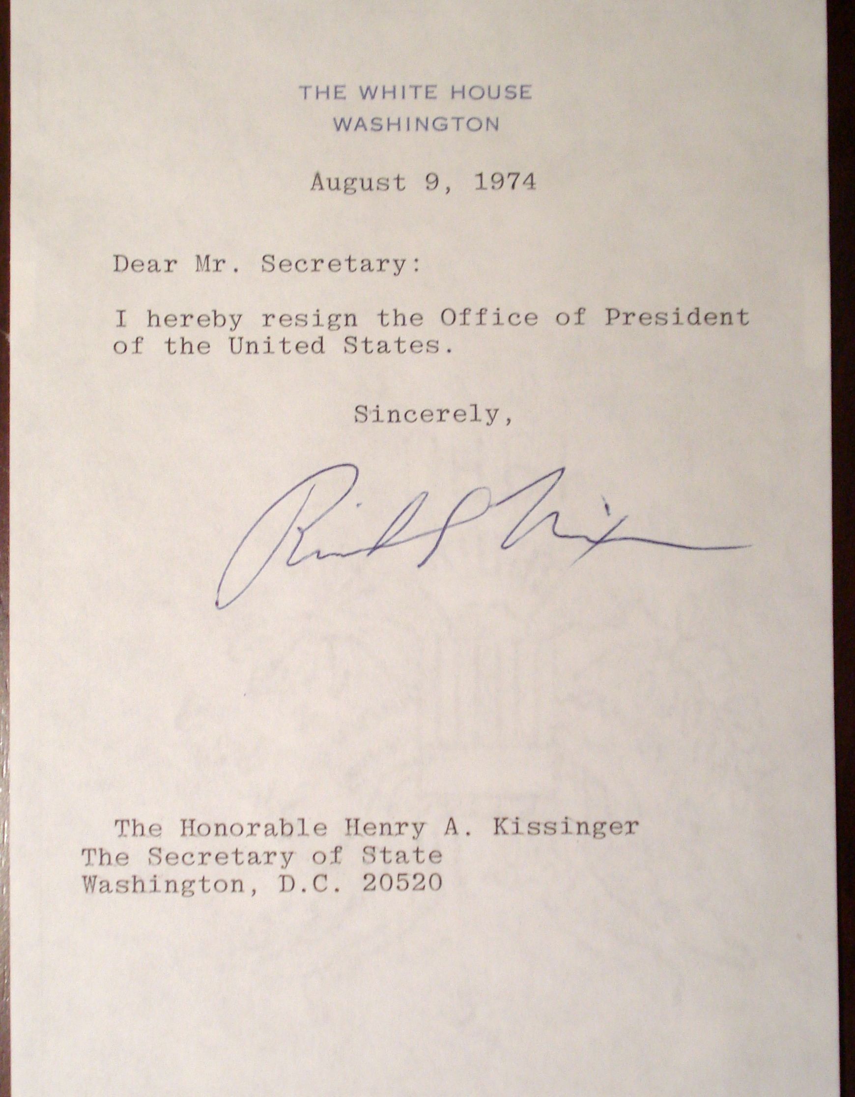 WATERGATE ARCHIVE. A COLLECTION OF OVER 60 SIGNED DOCUMENTS AND PHOTOGRAPHS CONTAINING THE