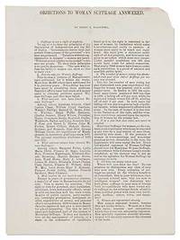 image of Objections to Woman Suffrage Answered